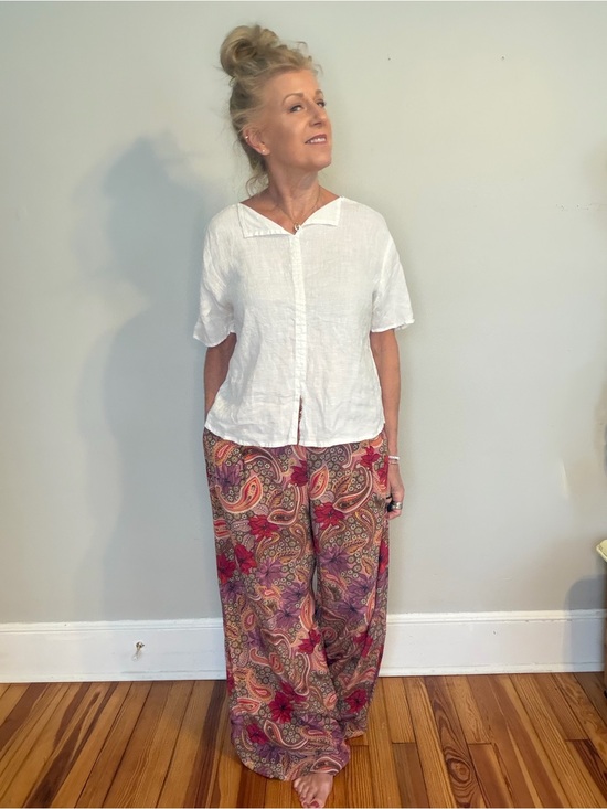 Johnny Was Pants - Johnny Was Lioness Wide Leg Silk Pants